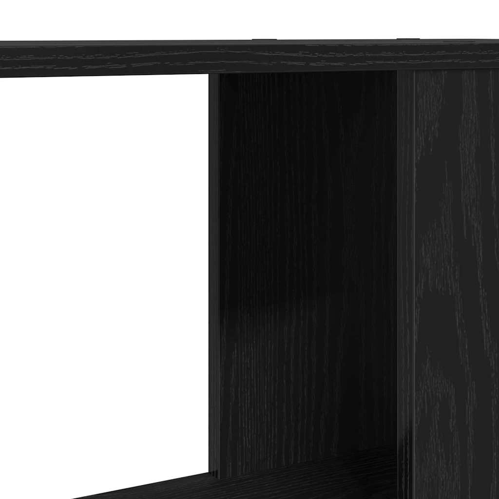 Meuble TV aspect chêne noir 60x24x32 cm matériau à base de bois