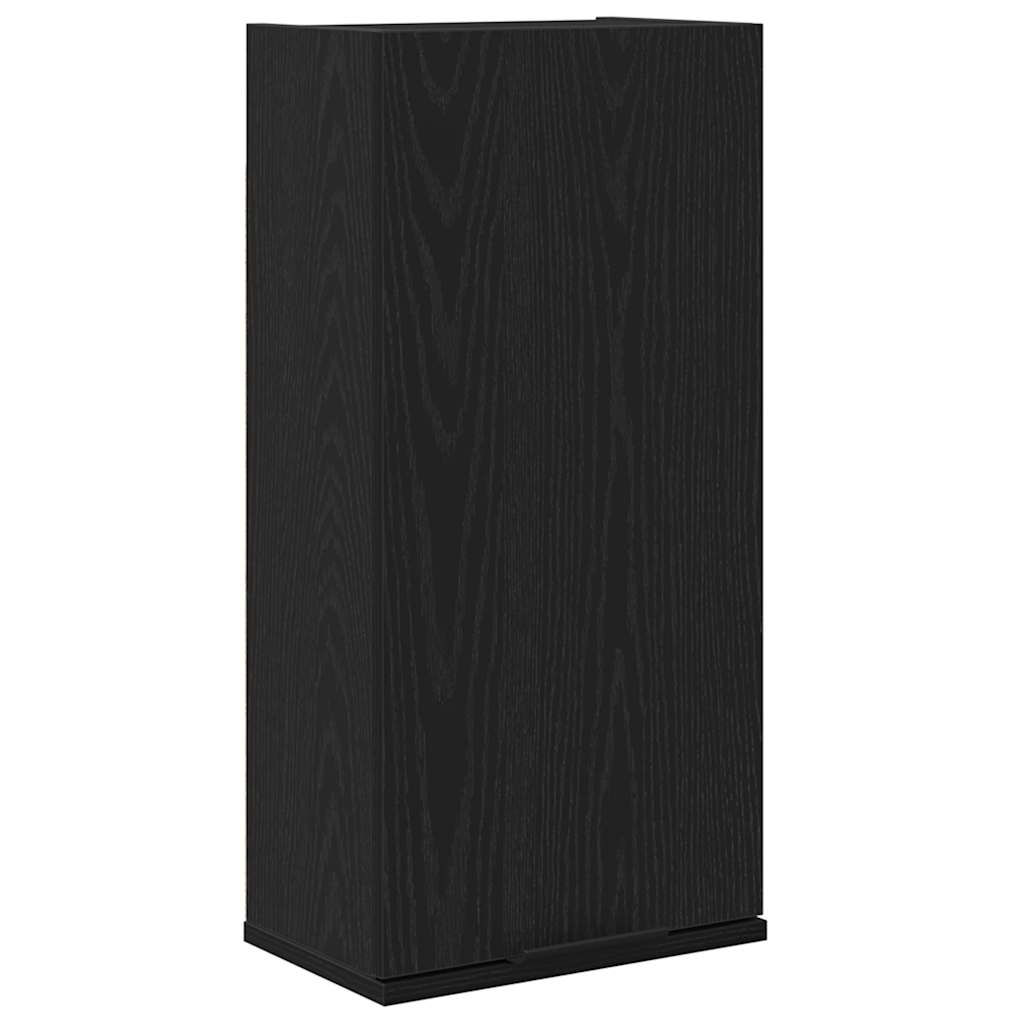 Wandschrank Schwarz Eichen-Optik 32x20x67 cm Holzwerkstoff