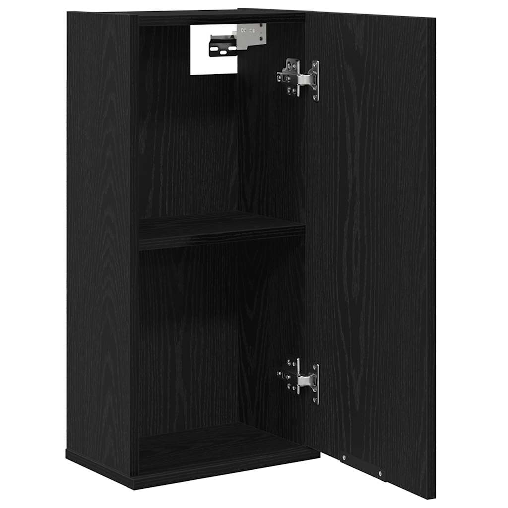 Wandschrank Schwarz Eichen-Optik 32x20x67 cm Holzwerkstoff