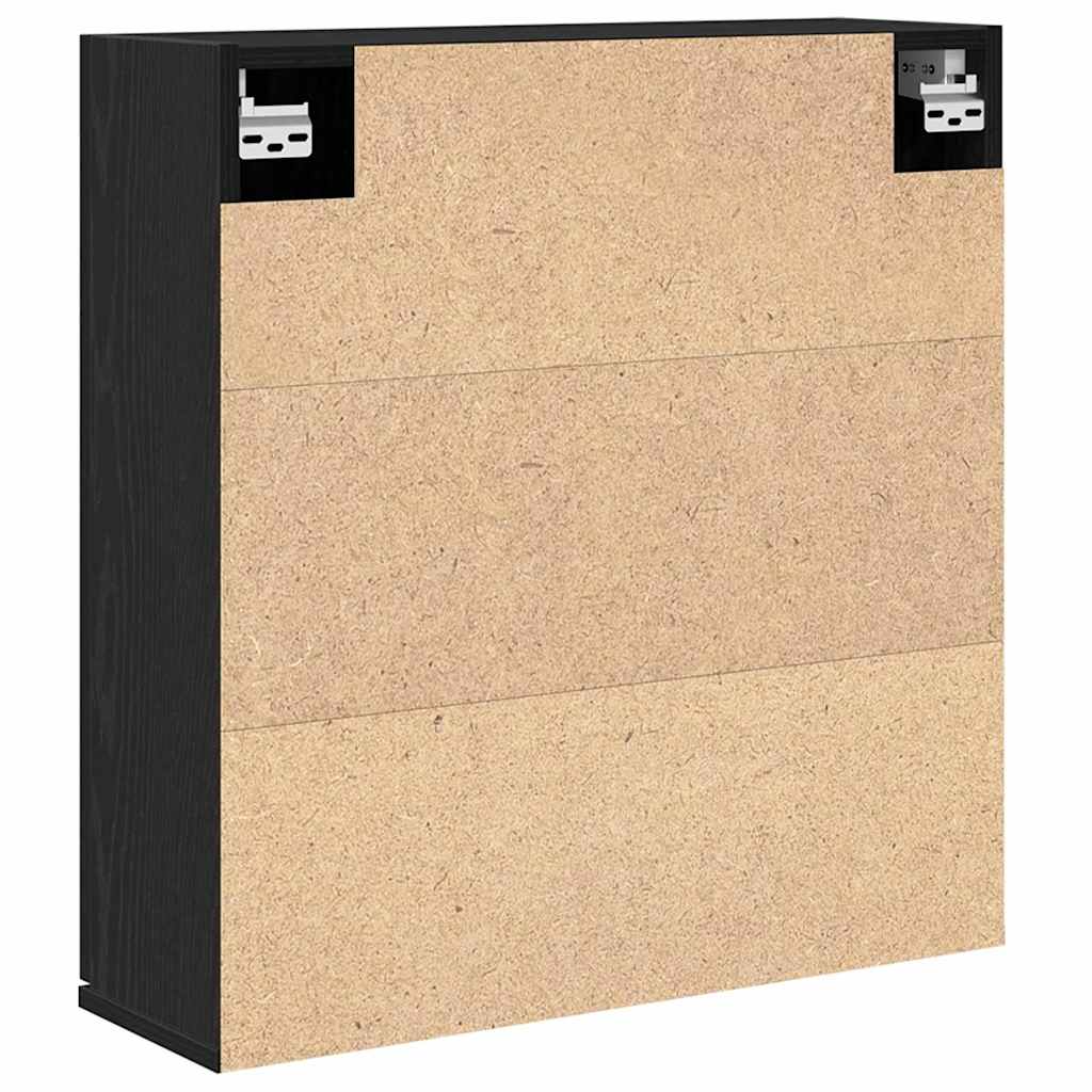 Spiegelschrank Schwarz Eichen-Optik 64 x 20 x 67 cm