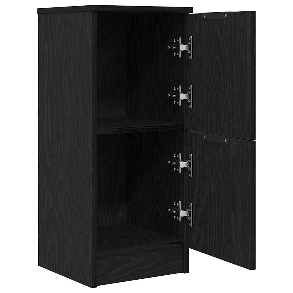 Sideboard 2 stk. Schwarz Eichen-Optik 30 x 30 x 70 cm