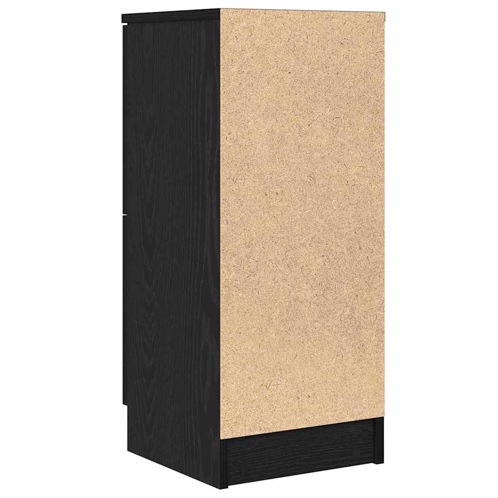 Sideboard 2 stk. Schwarz Eichen-Optik 30 x 30 x 70 cm