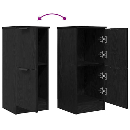 Sideboard 2 stk. Schwarz Eichen-Optik 30 x 30 x 70 cm