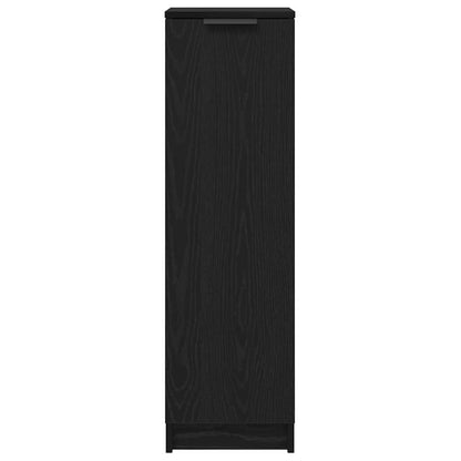 Schuhschrank mit Regal Schwarz Eichen-Optik 29,5 x 35 x 101 cm