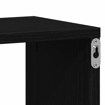 Wandregal Schwarz Eichen-Optik 85 x 16 x 52,5 cm Holzwerkstoff