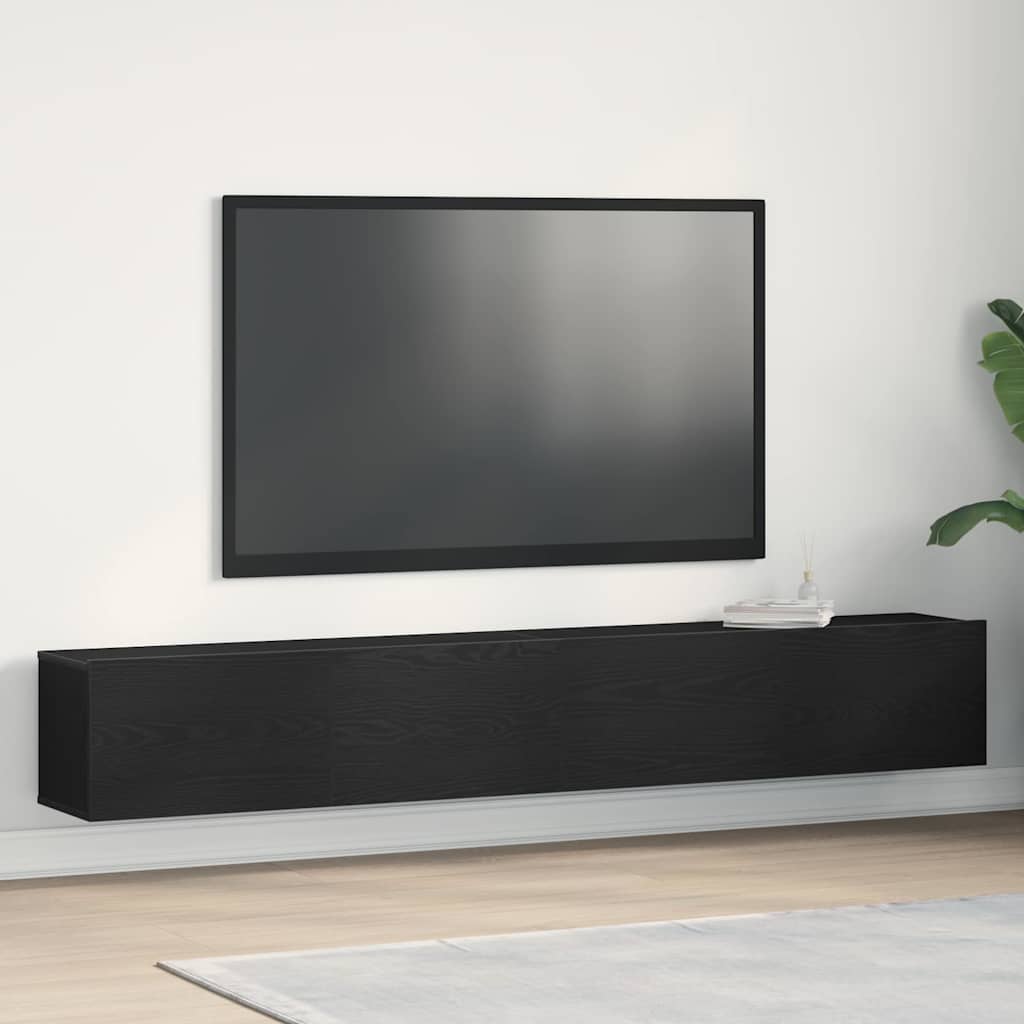 TV-Schränk 2 stk. Schwarz Holzwerkstoff