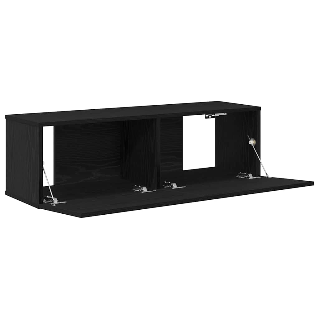 TV-Schränk 2 stk. Schwarz Holzwerkstoff
