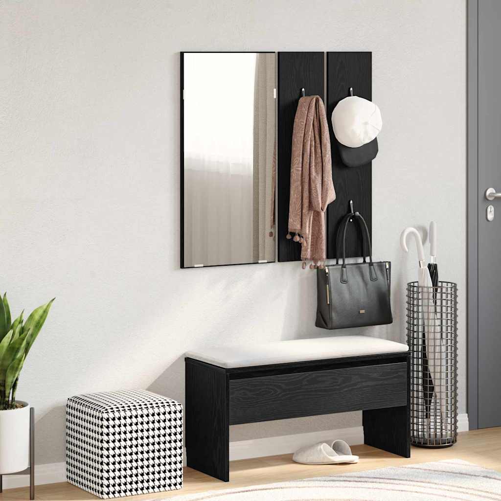 Flurmöbel-Set 4 stk. Schwarz Eichen-Optik 80 x 30,5 x 40 cm