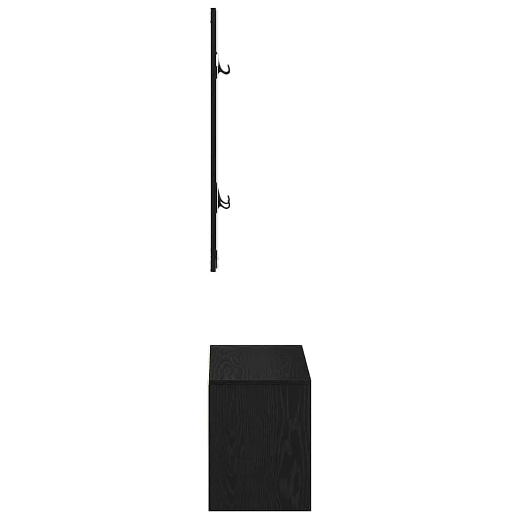Flurmöbel-Set 4 stk. Schwarz Eichen-Optik 80 x 30,5 x 40 cm