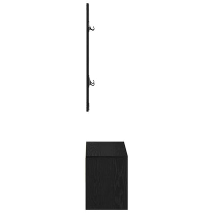 Flurmöbel-Set 4 stk. Schwarz Eichen-Optik 80 x 30,5 x 40 cm