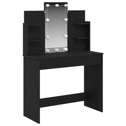 Schminktisch Schwarz Eichen-Optik 96 x 39 x 142 cm