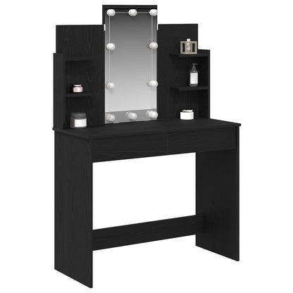 Schminktisch Schwarz Eichen-Optik 96 x 39 x 142 cm