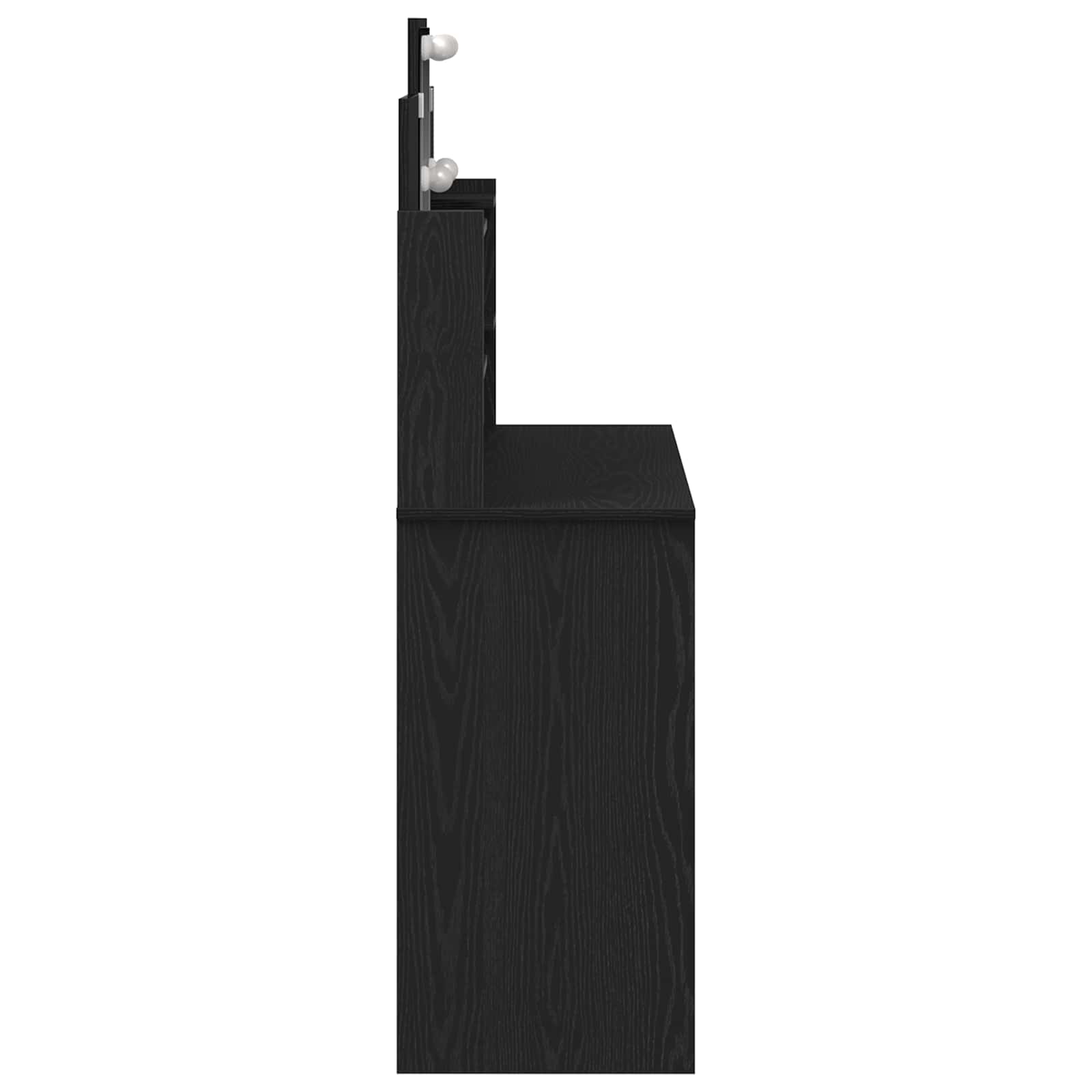 Schminktisch Schwarz Eichen-Optik 96 x 39 x 142 cm