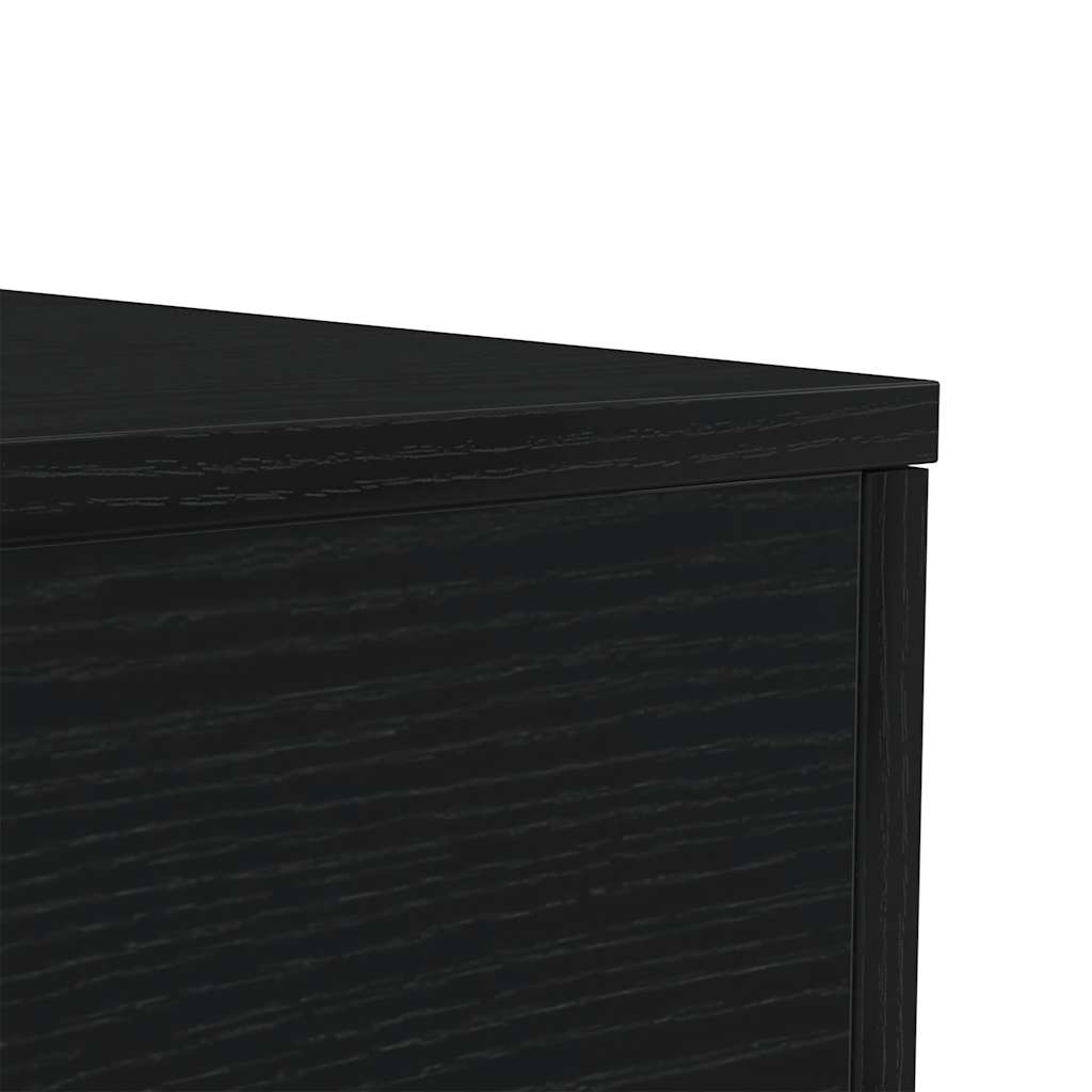 Couchtisch mit LED-Leuchten Schwarz Eichen-Optik 90x50x40 cm