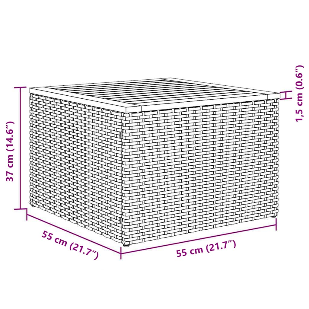 8-tlg. Garten-Sofagarnitur mit Kissen Grau Poly Rattan