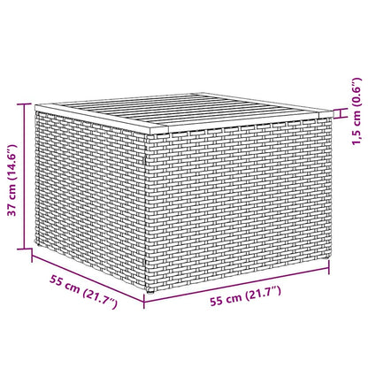 9-tlg. Garten-Sofagarnitur mit Kissen Schwarz Poly Rattan
