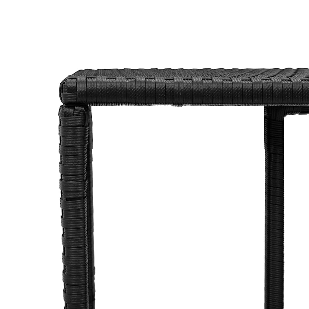 11-tlg. Garten-Sofagarnitur mit Kissen Schwarz Poly Rattan