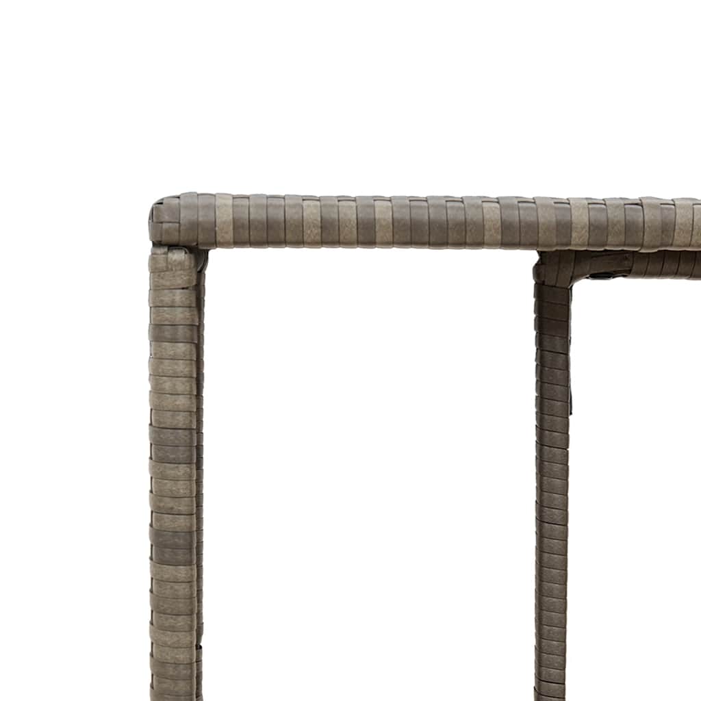 11-tlg. Garten-Sofagarnitur mit Kissen Grau Poly Rattan
