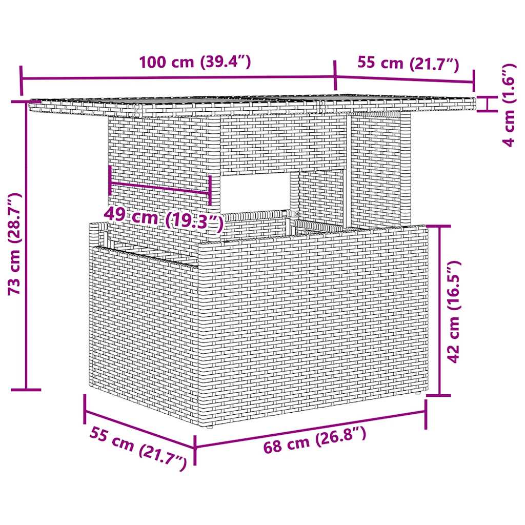 5-tlg. Garten-Sofagarnitur mit Kissen Beige Poly Rattan