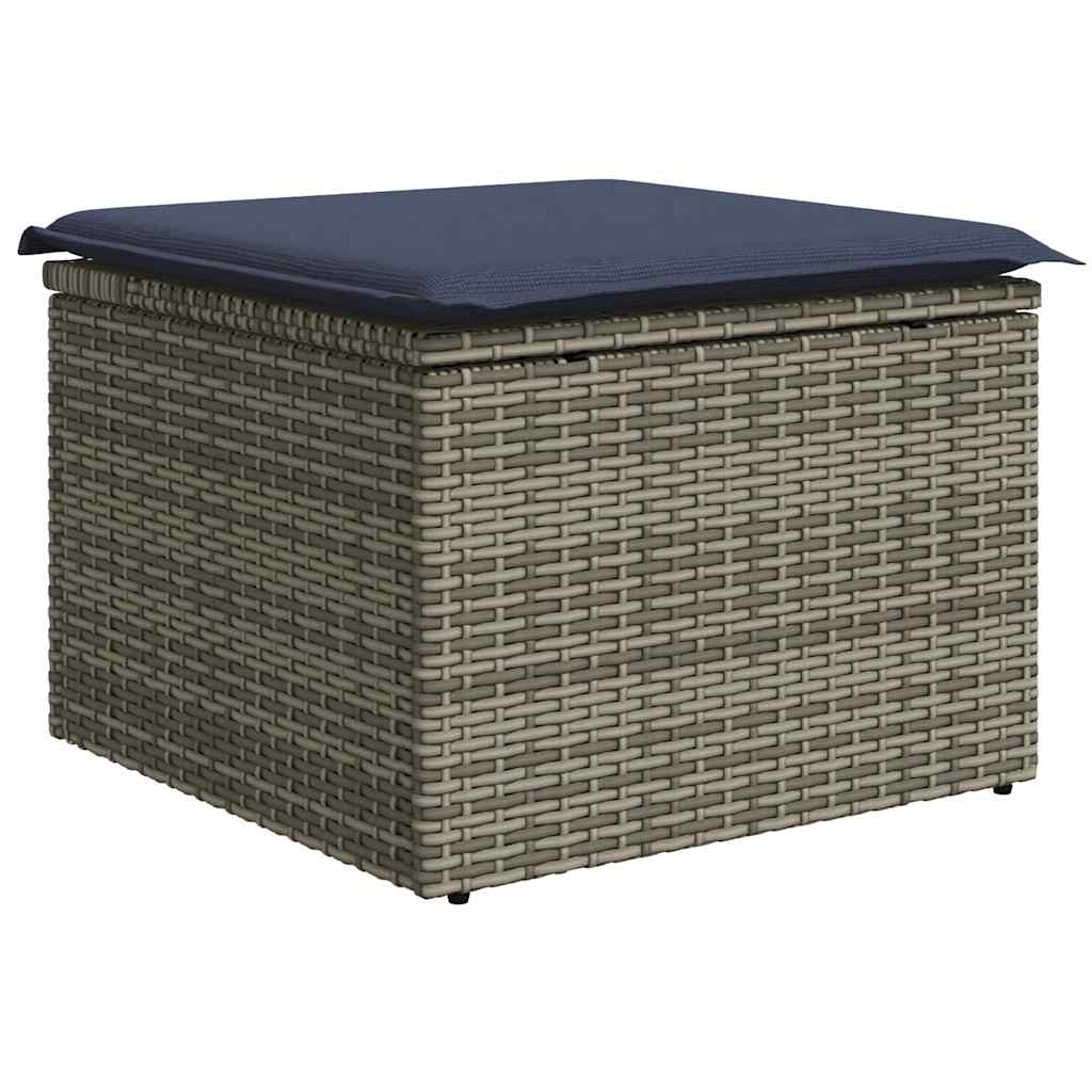 8-tlg. Garten-Sofagarnitur mit Kissen Braun Poly Rattan Akazie
