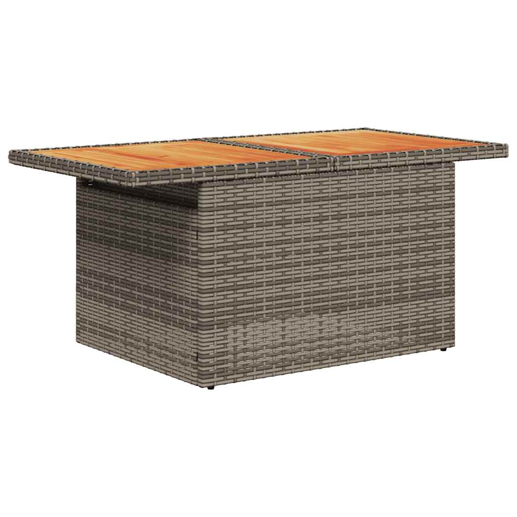 8-tlg. Garten-Sofagarnitur mit Kissen Braun Poly Rattan Akazie