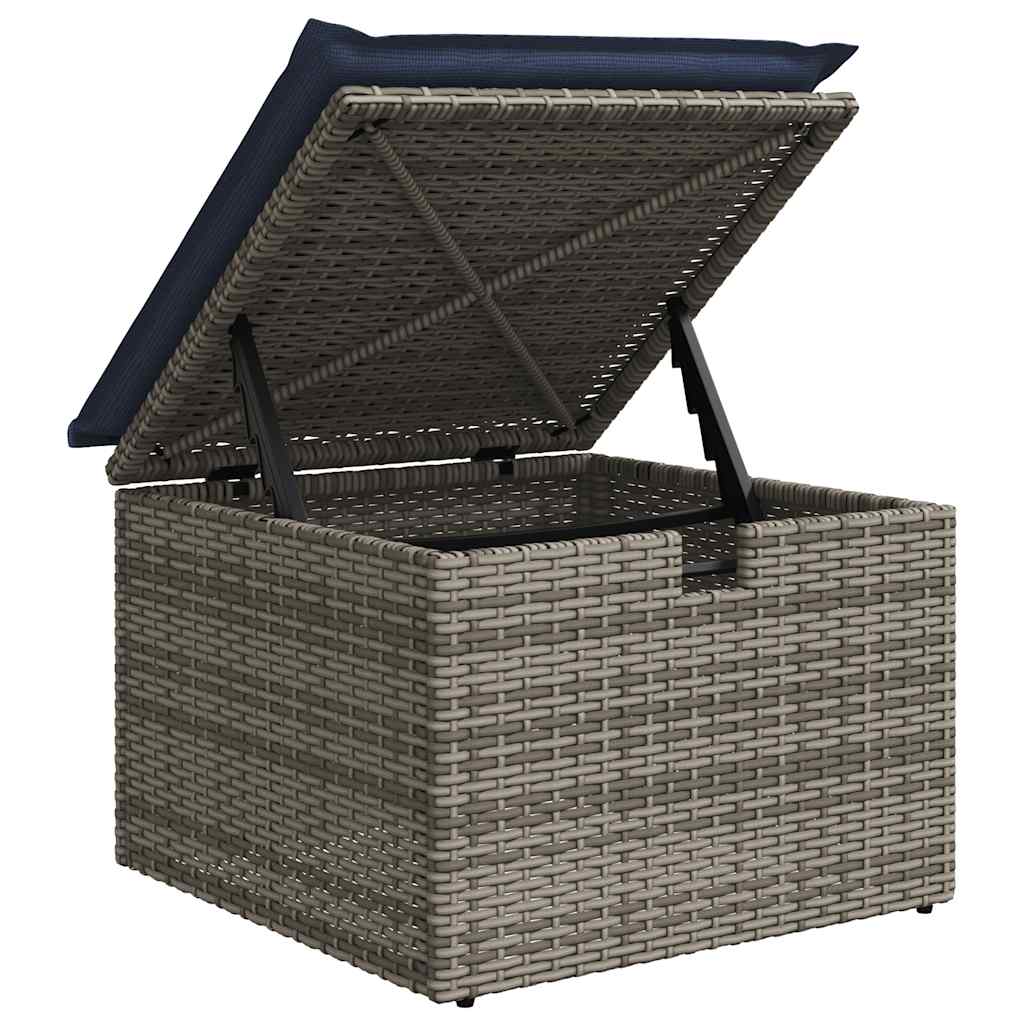 8-tlg. Garten-Sofagarnitur mit Kissen Braun Poly Rattan Akazie