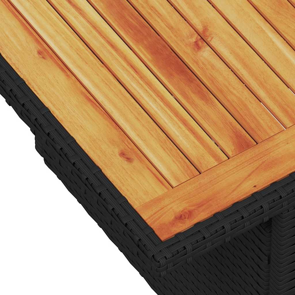 7-tlg. Garten-Sofagarnitur mit Kissen Braun Poly Rattan Akazie