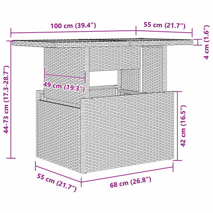 9-tlg. Garten-Sofagarnitur mit Kissen Schwarz Poly Rattan