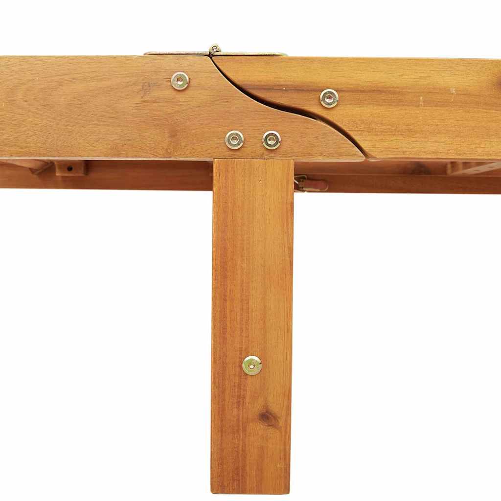 Sonnenliege Taupe 200 x 67 x 84 cm Massivholz Akazie
