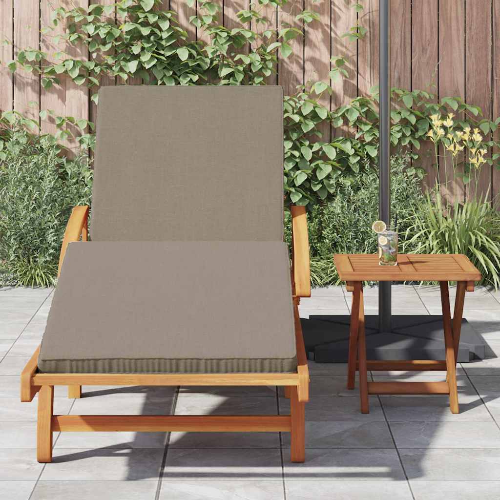 Sonnenliege Taupe 200 x 67 x 84 cm Massivholz Akazie