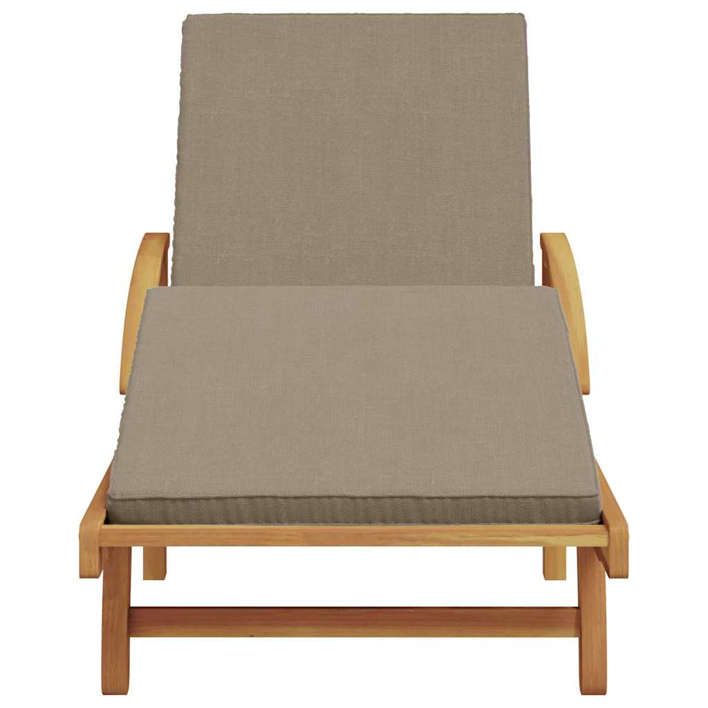 Sonnenliege Taupe 200 x 67 x 84 cm Massivholz Akazie