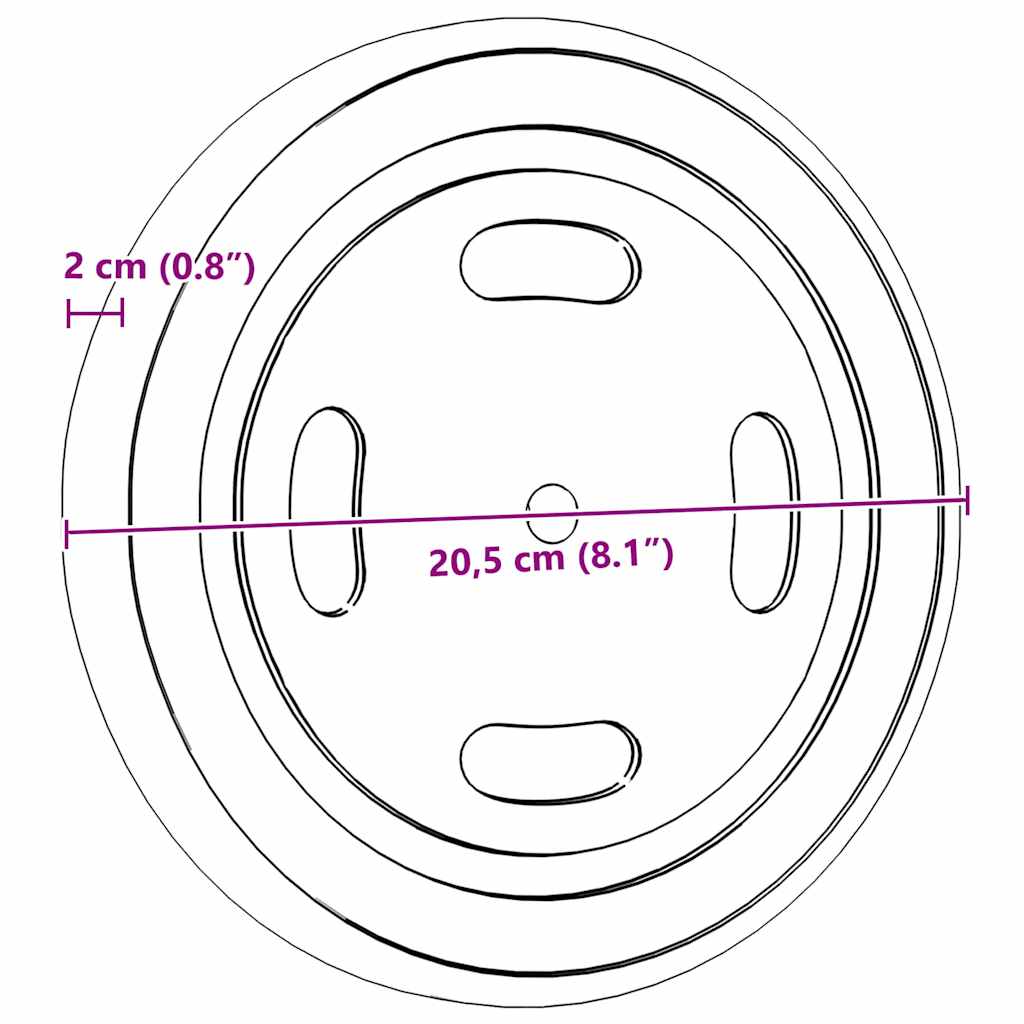 Raumräder 2 stk. Braun 20,5 x 20,5 x 2 cm Massivholz Akazie
