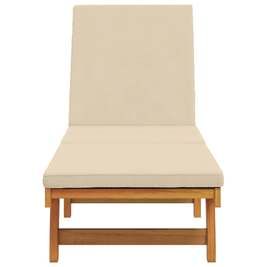 Sonnenliege Braun 199 x 63 x 85 cm Massivholz Akazie