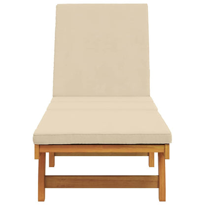 Sonnenliege Braun 199 x 63 x 85 cm Massivholz Akazie