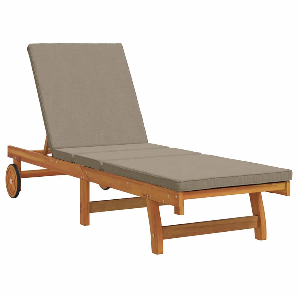 Sonnenliege Braun 199 x 63 x 85 cm Massivholz Akazie