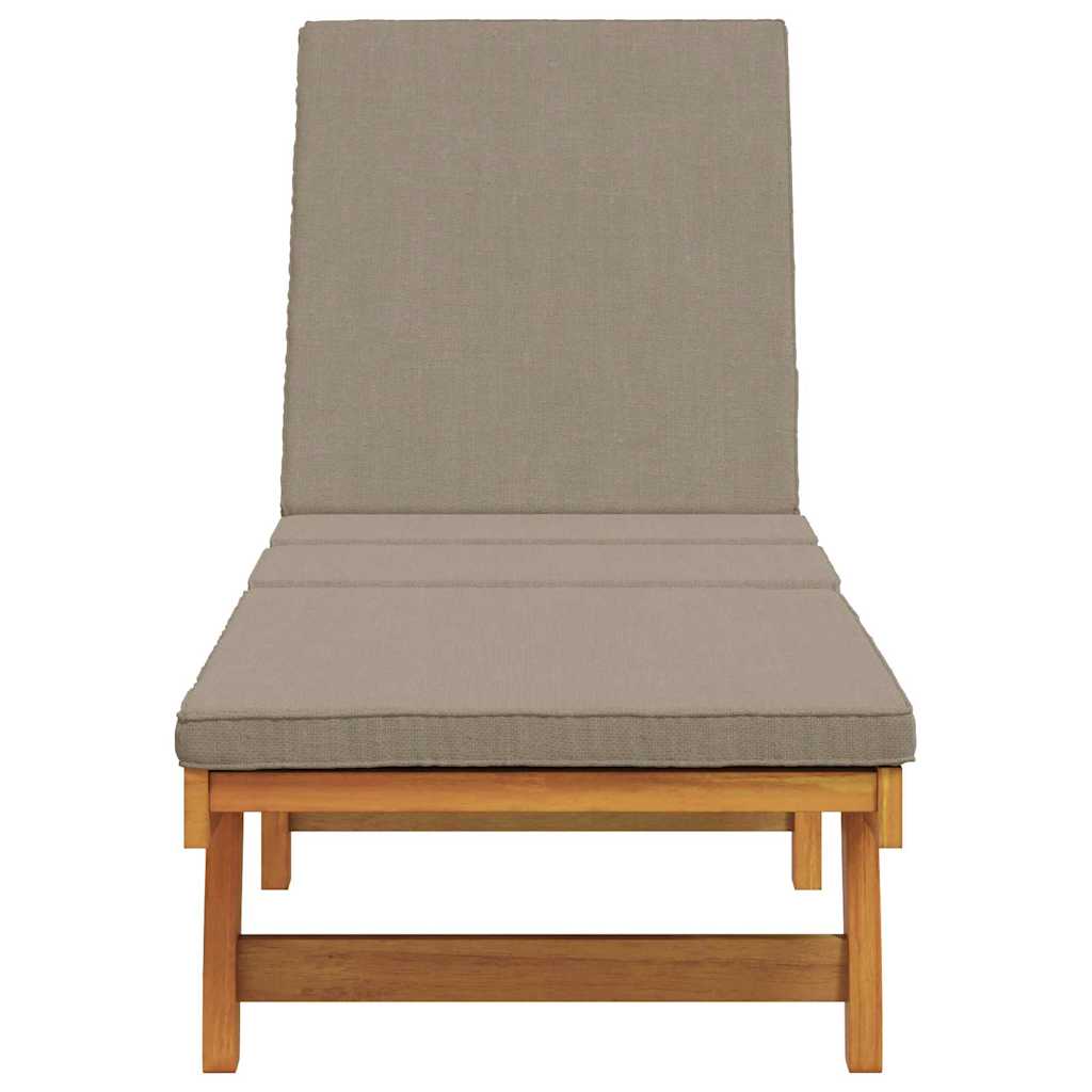 Sonnenliege Braun 199 x 63 x 85 cm Massivholz Akazie
