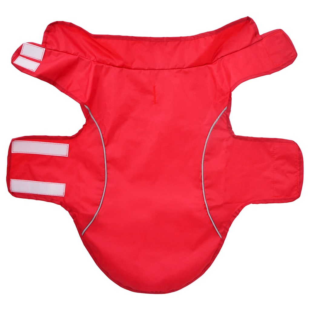 Hunde Regenmantel mit Reflexstreifen Polyester Rot XXS