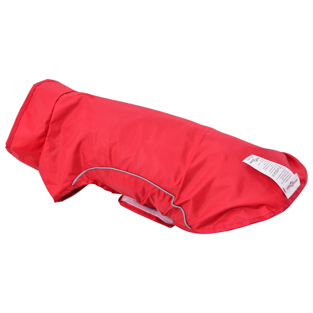 Imperméable pour chien avec bandes réfléchissantes en polyester rouge XS