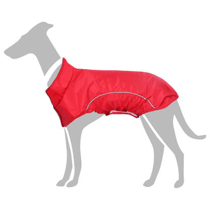 Hunde Regenmantel mit Reflexstreifen Polyester Rot XS