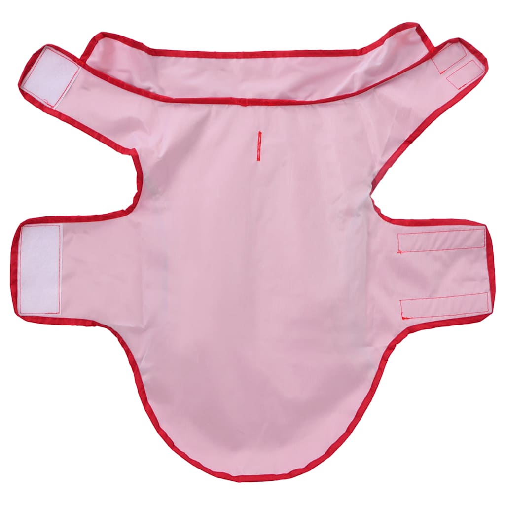 Imperméable pour chien avec bandes réfléchissantes en polyester rouge S