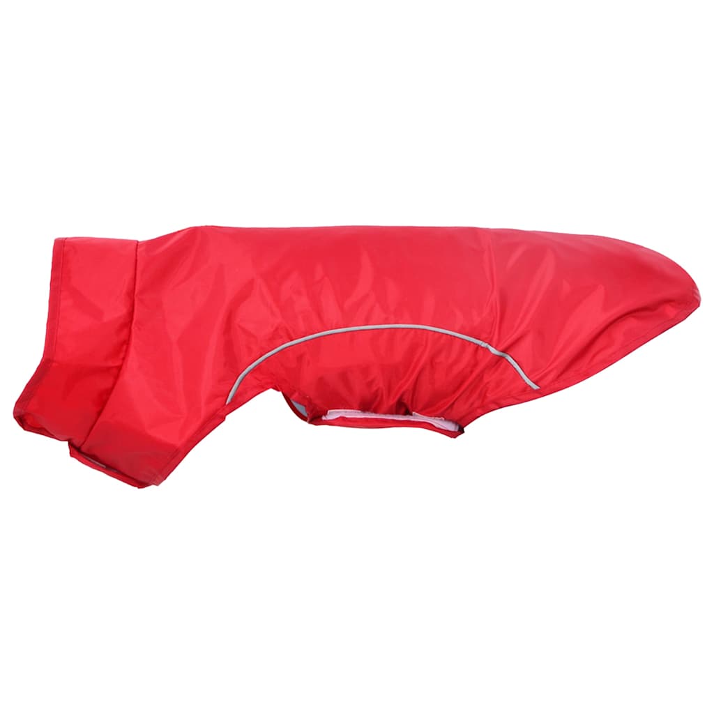 Imperméable pour chien avec bandes réfléchissantes en polyester rouge S