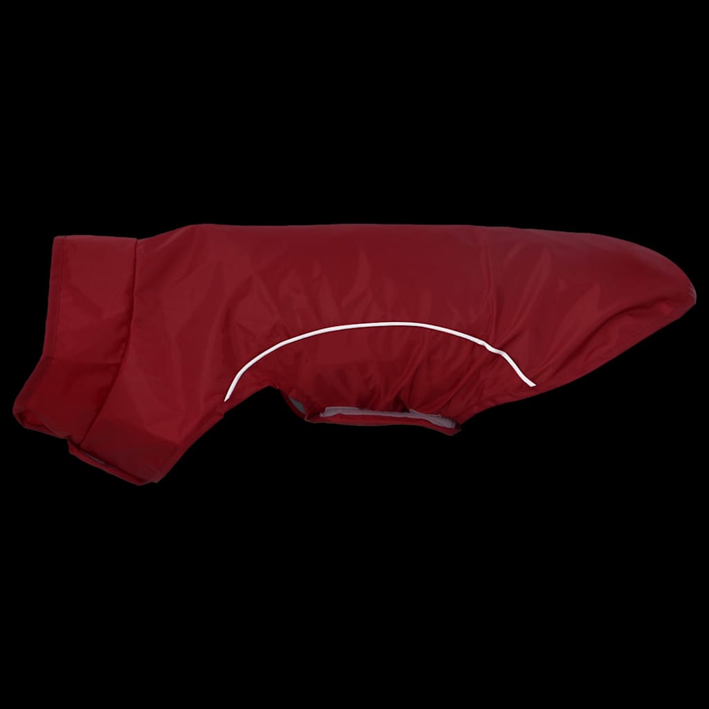 Imperméable pour chien avec bandes réfléchissantes en polyester rouge S