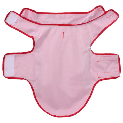 Hunde Regenmantel mit Reflexstreifen Polyester Rot M