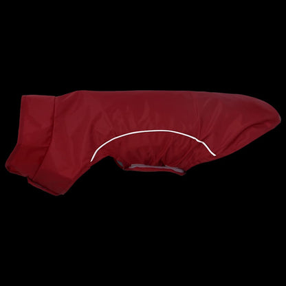 Hunde Regenmantel mit Reflexstreifen Polyester Rot M