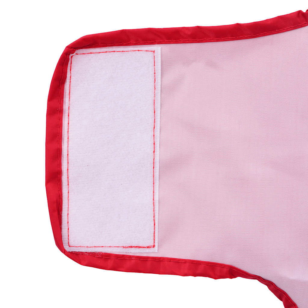 Imperméable pour chien avec bandes réfléchissantes en polyester rouge M