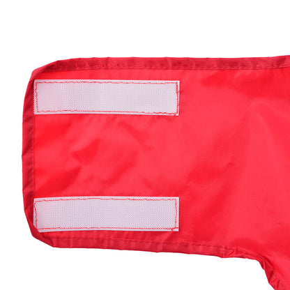 Hunde Regenmantel mit Reflexstreifen Polyester Rot L