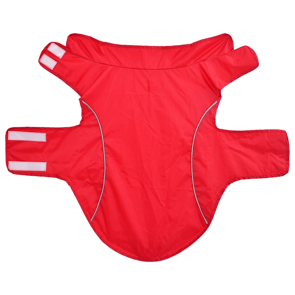 Imperméable pour chien avec bandes réfléchissantes en polyester rouge 2XL