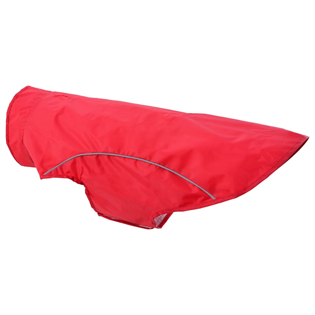 Imperméable pour chien avec bandes réfléchissantes en polyester rouge 2XL