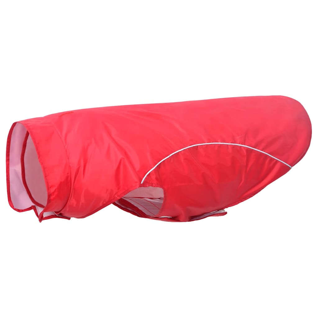 Imperméable pour chien avec bandes réfléchissantes en polyester rouge 3XL