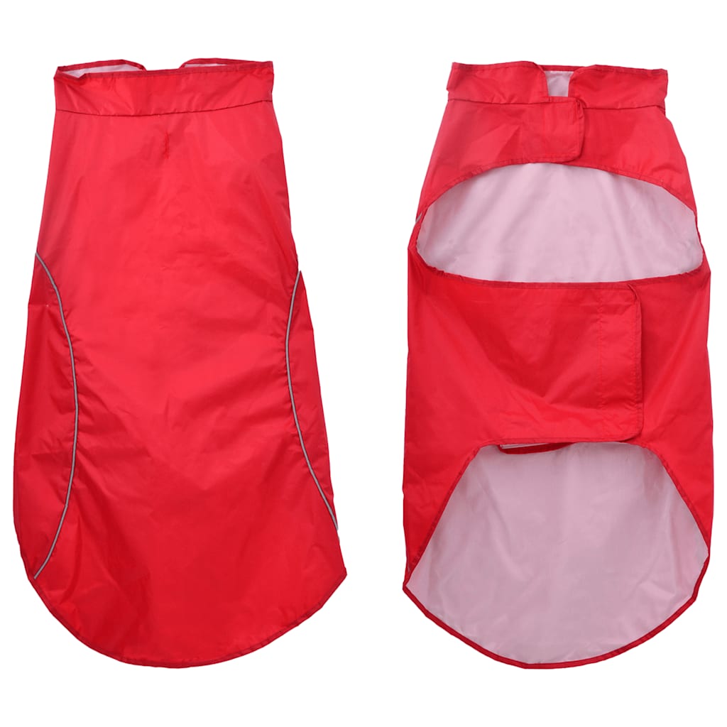 Hunde Regenmantel mit Reflexstreifen Polyester Rot 4XL